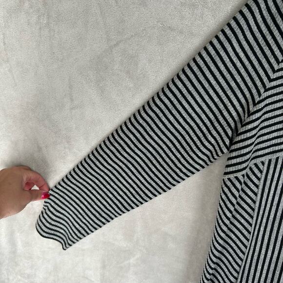 Soft Surroundings Dress Womens XL Petite Black Striped Asymmetrical Lagenlook - Picture 4 of 11